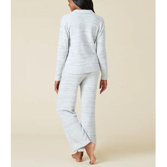 Softies Women's Gray Heather Marshmallow Johnny Collar Lounge Set Size S - Picture 2 of 11